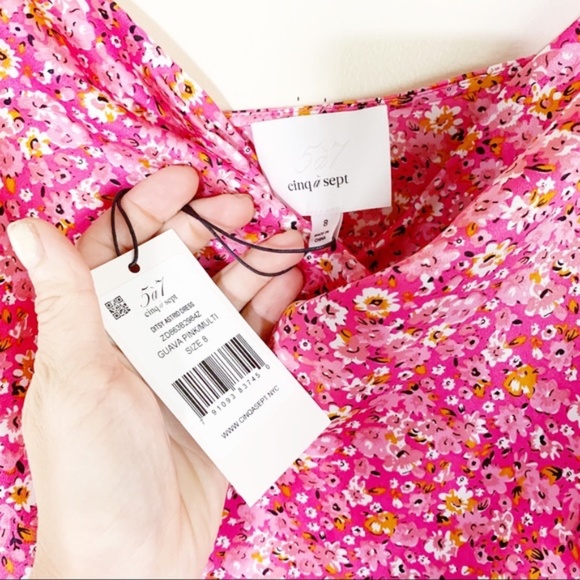 cinq a sept Astrid Ditsy Silk mini Slip Dress NWT - Picture 4 of 8